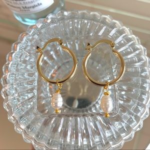 14k Gold plated hoops